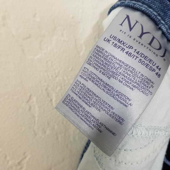 NYDJ LiftxTuck Technology Stretch Jeans Blue Size 14 - Picture 7 of 7